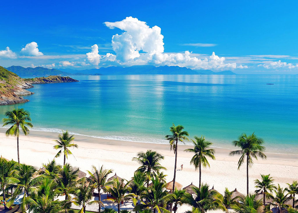 Beach in Nha Trang during the dry season